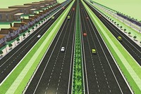 Phối cảnh một đoạn Dự án Đầu tư xây dựng đường Vành đai 4 - vùng Thủ đô