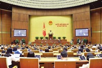 Một phiên họp toàn thể của Kỳ họp thứ ba. Quốc hội sẽ bắt đầu hoạt động chất vấn từ chiều 7/6.