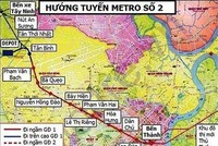 Hướng tuyến metro số 2 (Bến Thành - Tham Lương)
