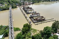 Dự án Đập ngăn mặn Sông Cái, Nha Trang, tỉnh Khánh Hòa đang trong quá trình triển khai. Ảnh: T.M.N