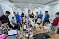 Lực lượng Công an bắt giữ các đối tượng có liên quan cùng tang vật vụ án