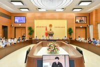 Phiên họp sáng 17/8 của Ủy ban Thường vụ Quốc hội.