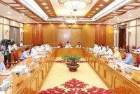 Cuộc họp Bộ Chính trị, Ban Bí thư cho ý kiến về một số Đề án - (Ảnh: TTX) 