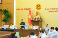 Chủ tịch Quốc hội Vương Đình Huệ phát biểu khai mạc.