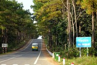 Một góc thị trấn Măng Đen.