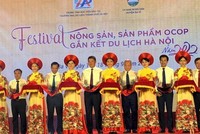 Chương trình Festival nông sản, sản phẩm OCOP gắn kết du lịch Hà Nội tại huyện Ba Vì năm 2022 có quy mô 100 gian hàng.
