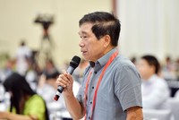 Ông Nguyễn Quốc Hiệp,Chủ tịch Hiệp hội Các nhà thầu xây dựng Việt Nam phát biểu tại Diễn đàn Kinh tế - Xã hội Việt Nam 2022.