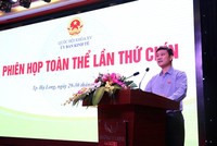 Chủ nhiệm Ủy ban Kinh tế Vũ Hồng Thanh phát biểu tại phiên họp. 