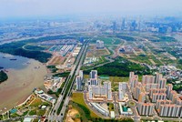 Bán đảo Thủ thiêm được kỳ vọng sẽ trở thành trung tâm kinh tế - tài chính mới của TP.HCM trong tương lai. Ảnh: Lê Toàn