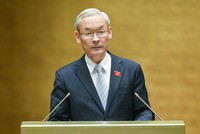 Chủ nhiệm Ủy ban Tài chính, Ngân sách của Quốc hội Nguyễn Phú Cường trong phiên làm việc tại Hội trường sáng 7/11