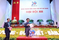 100% đại biểu tham dự Đại hội thống nhất với danh sách 159 nhân sự do Ban Chấp hành Trung ương Đoàn khóa XI giới thiệu - Ảnh: Đoàn Thanh niên