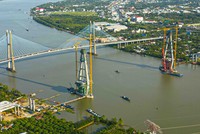 Ngày cuối năm trên công trường xây dựng cầu Mỹ Thuận 2 