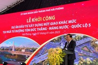 Ông Nguyễn Đức Thọ, Phó Chủ tịch UBND TP.Hải Phòng phát biểu chỉ đạo tại lễ khởi công