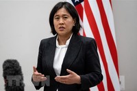 Đại diện thương mại Mỹ Katherine Tai. (Ảnh: AFP/TTXVN)