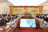 Quang cảnh buổi làm việc về đẩy nhanh tiến độ chuẩn bị đầu tư Dự án PPP đầu tư xây dựng cao tốc Tân Phú - Bảo Lộc.