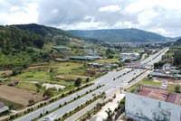 Cao tốc Bảo Lộc - Liên Khương sau khi hoàn thành, đưa vào sử dụng dự kiến sẽ kết nối với cao tốc Liên Khương - Prenn (Đà Lạt, tỉnh Lâm Đồng). Ảnh: Nhiệt Băng