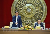 Tổng Thư ký Quốc hội, Chủ nhiệm Văn phòng Quốc hội Bùi Văn Cường phát biểu. (Ảnh: Minh Đức/TTXVN)