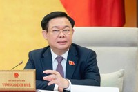 Chủ tịch Quốc hội Vương Đình Huệ phát biểu tại phiên họp