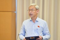 Chủ nhiệm Ủy ban Tài chính - Ngân sách Nguyễn Phú Cường phát biểu tại phiên thảo luận.