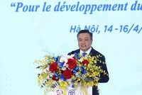 Chủ tịch UBND Thành phố Hà Nội Trần Sỹ Thanh phát biểu tại Lễ bế mạc.