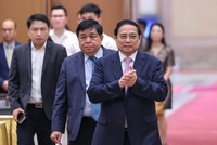 Sáng 20/4, Chính phủ tổ chức Hội nghị công bố và triển khai quy hoạch tổng thể quốc gia thời kỳ 2021-2030 tầm nhìn đến 2050. Ảnh: VGP/Nhật Bắc