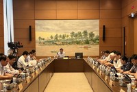 Phiên thảo luận sáng 25/5 của Tổ 4 (Ảnh: Mỹ An).