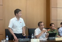 Đại biểu Nguyễn Mạnh Hùng phát biểu tại tổ.