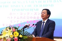 Ông Hồ Quốc Dũng, Bí thư Tỉnh ủy Bình Định khẳng định tỉnh luôn tạo điều kiện tốt nhất để chào đón các nhà đầu tư Nhật Bản. Ảnh: Trang Lê.