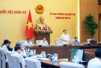 Chủ tịch Quốc hội Vương Đình Huệ tại phiên họp thứ 24 của Ủy ban Thường vụ Quốc hội.