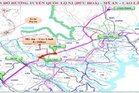 Bản đồ hướng tuyến cao tốc Mỹ An - Cao Lãnh.
