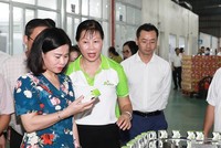 Phó Bí thư Thường trực Thành ủy Hà Nội Nguyễn Thị Tuyến thăm Hợp tác xã Nam dược Tản Viên Sơn.