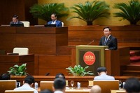 Chủ tịch Quốc hội Vương Đình Huệ phát biểu bế mạc - Ảnh: Quochoi.vn.