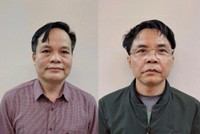 Cựu Giám đốc CDC Bắc Giang Lâm Văn Tuấn (ảnh trái) và Phan Huy Văn, Giám đốc Công ty Phan Anh.