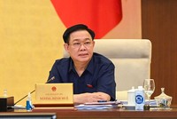 Chủ tịch Quốc hội Vương Đình Huệ trong phiên họp Ủy ban Thường vụ Quốc hội sáng 25/8.