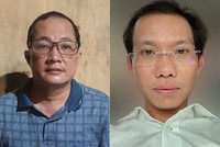 Cựu Giám đốc Bệnh viện TP.Thủ Đức Nguyễn Minh Quân (bên trái) và Nguyễn Văn Lợi. Ảnh: Bộ Công an.