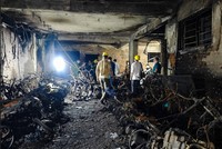 Nguyên nhân cháy được xác định do chập mạch điện bình ắc quy xe tay ga.