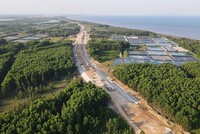 Tuyến đường ven biển từ Nghi Sơn đến Cửa Lò là một trong những dự án trọng điểm đang được triển khai thi công