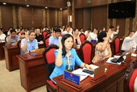 100% đại biểu có mặt tán thành thông qua Nghị quyết về hỗ trợ các đối tượng bị ảnh hưởng do vụ cháy, tại quận Thanh Xuân. 