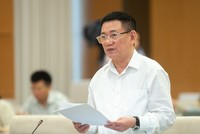 Bộ trưởng Hồ Đức Phớc trình bày Tờ trình dự thảo Nghị quyết của Quốc hội về việc áp dụng thuế thu nhập doanh nghiệp bổ sung theo quy định chống xói mòn cơ sở thuế toàn cầu