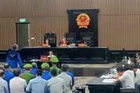 Phiên tòa sơ thẩm xét xử vụ án liên quan tới nhiều vi phạm tại giai đoạn 2 của dự án đường cao tốc Đà Nẵng - Quảng Ngãi.