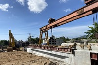 Công trường tại dự án đường tránh Quốc lộ 19 ở Gia Lai