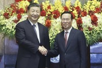 Chủ tịch nước Võ Văn Thưởng và Tổng Bí thư, Chủ tịch nước Trung Quốc (Ảnh: TTXVN)