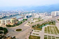 Một góc thành phố Hòa Bình, tỉnh Hòa Bình (Ảnh: VGP)