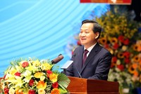 Phó thủ tướng Chính phủ Lê Minh Khái phát biểu tại Hội nghị công bố Quy hoạch tỉnh Bình Định thời kỳ 2021-2030, tầm nhìn đến năm 2050.