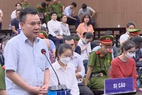 Cựu Thiếu tướng Nguyễn Anh Tuấn, cựu Phó giám đốc Công an TP. Hà Nội tại phiên tòa sơ thẩm.