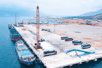 Bến số 1A, Cảng tổng hợp Cà Ná giai đoạn 1 đã hoàn thành và đưa vào khai thác khai thác từ tháng 2/2023. Ảnh: Trung Nam Group.