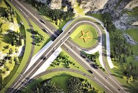 Phối cảnh một đoạn cao tốc Hữu Nghị - Chi Lăng.