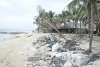 Bãi biển Cửa Đại (Thành phố Hội An) bị sạt lở nghiêm trọng trong những năm qua.