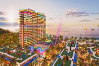 Tòa tháp Ibiza Party Resort mang không khí tiệc tùng sôi động đến du khách.