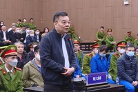 Cựu Bộ trưởng Bộ Khoa học và Công nghệ Chu Ngọc Anh khai báo trước tòa.